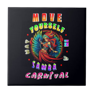 Azulejo Muévete A Sí Mismo En El Carnaval De La Samba