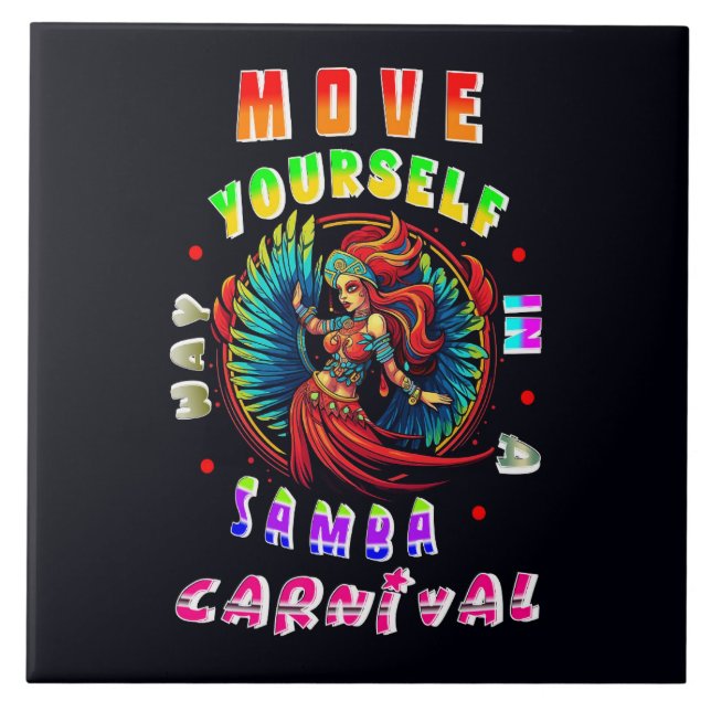 Azulejo Muévete A Sí Mismo En El Carnaval De La Samba (Frente)