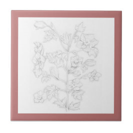 Azulejo Mughal Design on a Ceramic Tile (R)