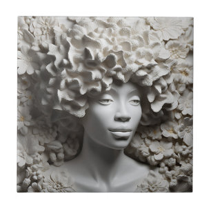 Azulejo Mujer afroamericana Reina negra Melanin Poppin