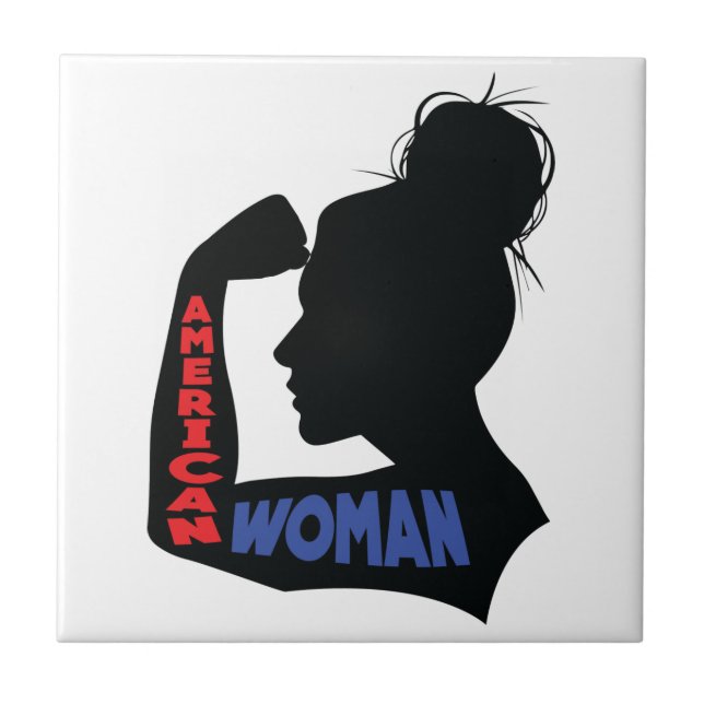 Azulejo Mujer Americana (Frente)