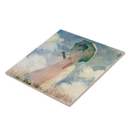 Azulejo Mujer con Paraguas Claude Monet Arte Antiguo