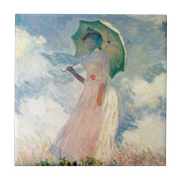 Azulejo Mujer con Parasol Claude Monet
