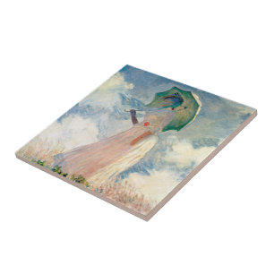 Azulejo Mujer con Parasol Claude Monet
