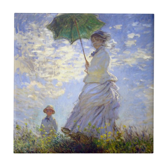 Azulejo Mujer con parasol de Claude Monet (Frente)