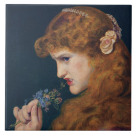 Azulejo Mujer de cabello rojo feroz (Sombra de amor) (divo