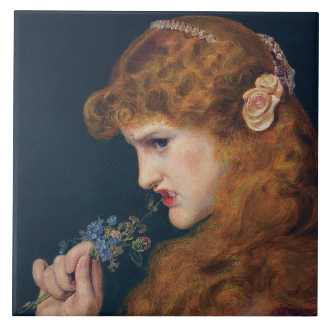 Azulejo Mujer de cabello rojo feroz (Sombra de amor) (divo (Frente)