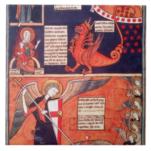 Azulejo Mujer de la apocalipsis que es atacada por el Seve