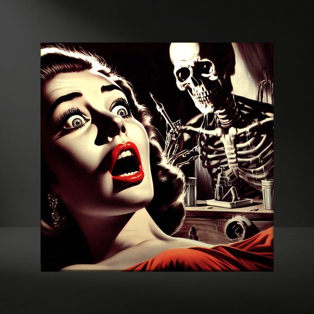 Azulejo Mujer de terror pulp vintage (Subido por el creador)