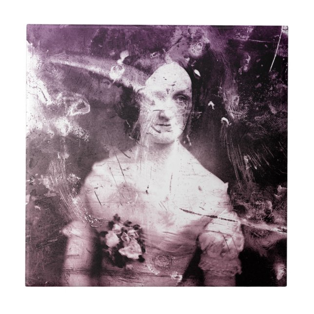 Azulejo mujer del Victorian de los 1800s (Frente)