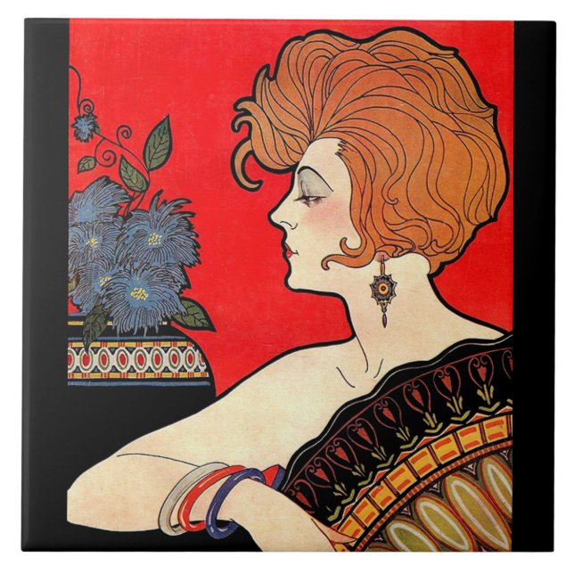 Azulejo Mujer en 1925 (Frente)