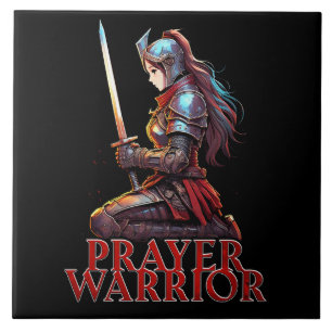 Azulejo Mujer guerrera de Cristo 2 Timoteo 2:3 cristiana