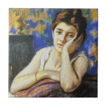 Mujer inclinada en la presidencia