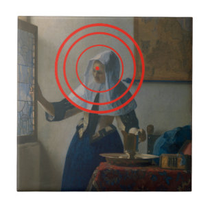 Azulejo Mujer joven con jarra de agua Vermeer Arte objetiv
