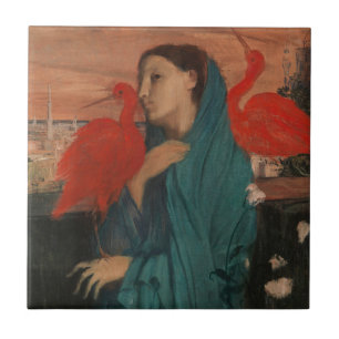 Azulejo Mujer joven de Edgar Degas el   con Ibis