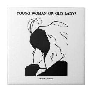 Azulejo ¿Mujer Joven O Vieja? (Ilusión óptica)