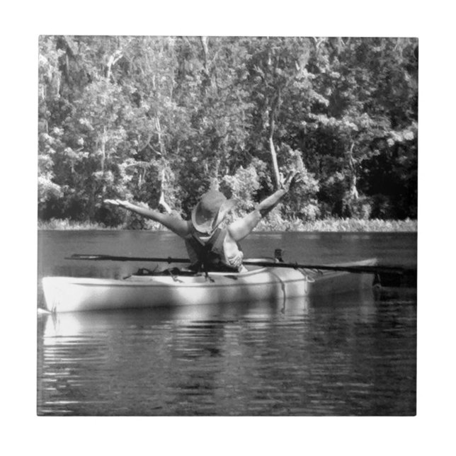 Azulejo mujer kayak (Frente)