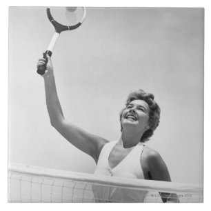 Azulejo Mujer que juega al tenis 2