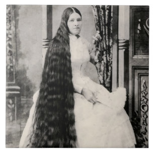 Azulejo Mujer victoriana con cabello largo