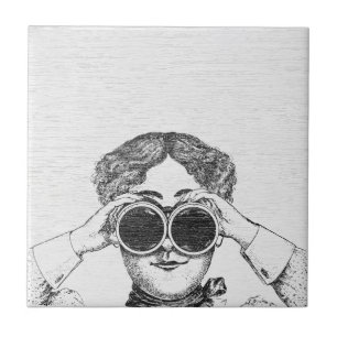 Azulejo Mujer Victoriana Vintage - Ilustración de Prismáti