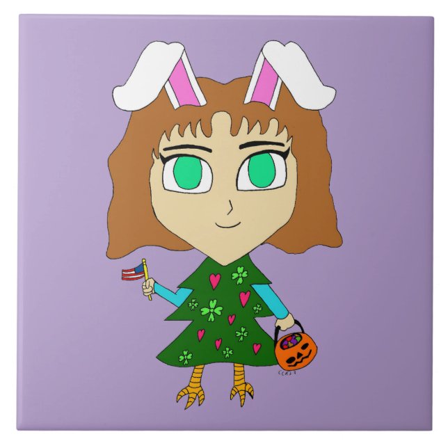 Azulejo Multi Fiesta Chibi (Frente)