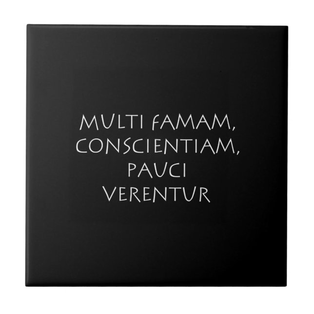 Azulejo Multifamam conscience pauci verentur (Frente)