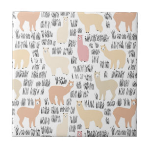 Azulejo Multitud del modelo de las alpacas