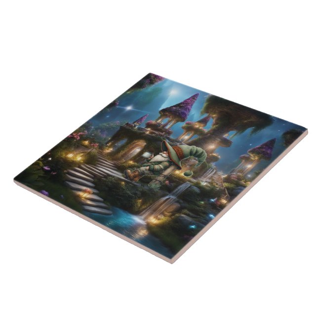 Azulejo Mundo de Gnomos de Fantasía (Lado)