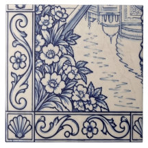 Azulejo Mural de Baldosa Taj Mahal 5 de 6 Abajo Iz