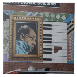 Azulejo Mural de la pared de Duke Ellington, señal icónica