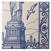 Azulejo Mural de Nueva York Baldosa 4 de 6 Medio D