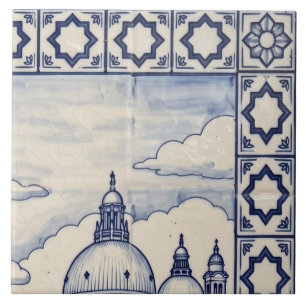 Azulejo Mural de Venecia Baldosa 2 de 6 Arriba a l