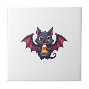 Azulejo Murciélago vampiro con dulces � Camiseta divertida
