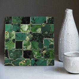 Azulejo Muro verde esmeralda decoro mosaico de Moda modern