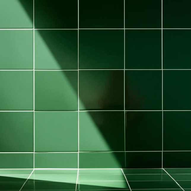 Azulejo Muro verde oscuro y ruso | Cuadrado mínimo (Dark Green Ceramic Tiles)