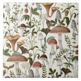 Azulejo "Mushroom Forrest Beige" Mosaico cerámico