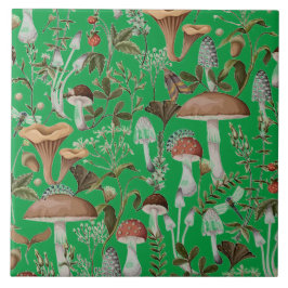 Azulejo "Mushroom Forrest Green" Tile cerámico