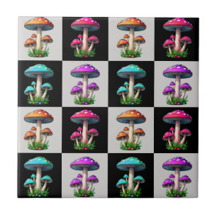Azulejo Mushroom geométrico controlado
