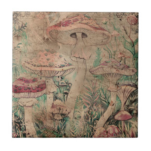 Azulejo Mushroom rojo