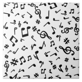 Azulejo Music Notes Ceramic Tile