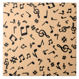 Azulejo Music Notes Ceramic Tile
