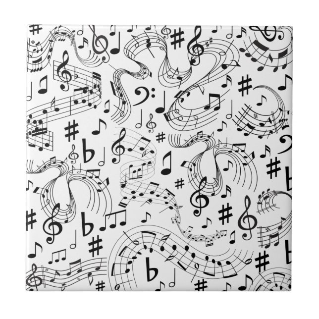 Azulejo Música, notas musicales (Frente)