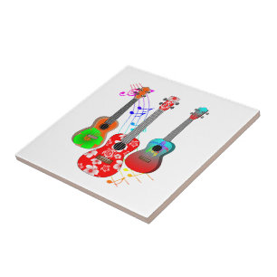 Azulejo Música tropical del jugador del Ukulele de la isla