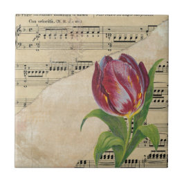 Azulejo Música victoriana vintage Romance Tulips