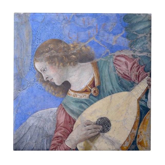 Azulejo Músico Ángel navidad Melozzo da Forli (Frente)