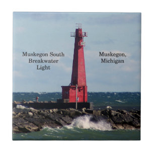Azulejo Muskegon South Breakwater Light tile