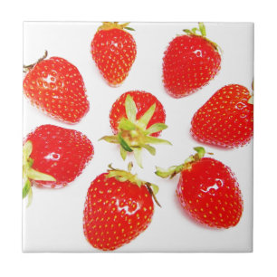 Azulejo Muster mit 8 Erdbeeren