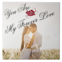 Azulejo "My Forever Love" Fotografía de Red Rose Elegant