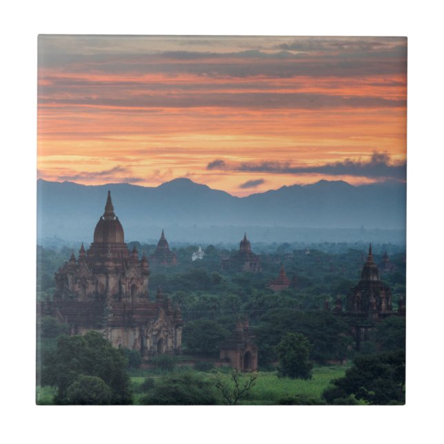 Azulejo Myanmar, Amanecer en Bagan (Frente)