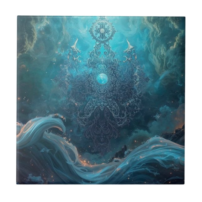 Azulejo Mystic Geometry of the North Sea (Frente)